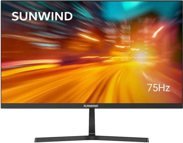 27" Монитор SunWind SM-27QI201,  2560x1440,  IPS,  75Гц,  2хHDMI,  1хDP,  черный [sm27sb02]